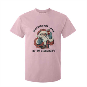Funny Santa Gun Christmas T Shirt For Kid Strawberry Jams But My Gun Do Not TS14 Light Pink Print Your Wear