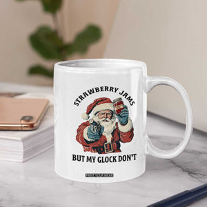 Funny Santa Gun Christmas Coffee Mug Strawberry Jams But My Gun Do Not TS14 Print Your Wear