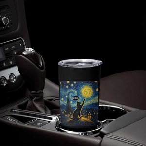 67 Cat Meme Tumbler Cup Funny Six Seven Cat Starry Night Van Gogh TS14 Print Your Wear