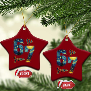 67 Six Seven Meme Ceramic Ornament Starry Night Van Gogh TS14 Print Your Wear
