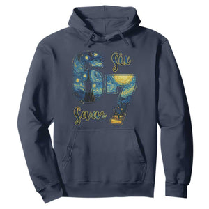 67 Six Seven Meme Hoodie Starry Night Van Gogh TS14 Navy Print Your Wear