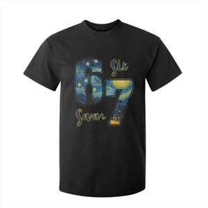 67 Six Seven Meme T Shirt For Kid Starry Night Van Gogh TS14 Black Print Your Wear