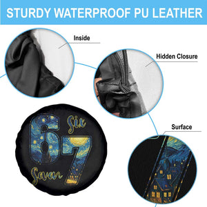 67 Six Seven Meme Spare Tire Cover Starry Night Van Gogh TS14 Print Your Wear
