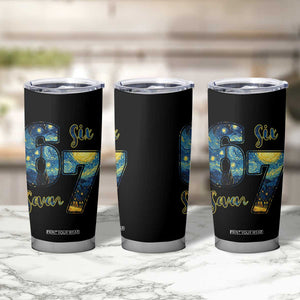 67 Six Seven Meme Tumbler Cup Starry Night Van Gogh TS14 Print Your Wear
