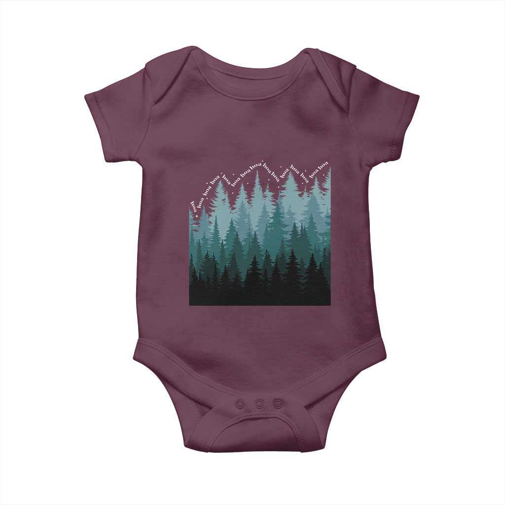 Hoa Hoa Hoa Baby Onesie Twilight Lover Pine Forest Cozy TS14 Maroon Print Your Wear