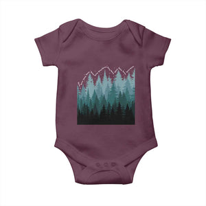 Hoa Hoa Hoa Baby Onesie Twilight Lover Pine Forest Cozy TS14 Maroon Print Your Wear