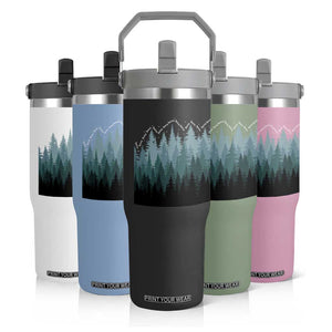 Hoa Hoa Hoa Flip Straw Tumbler Twilight Lover Pine Forest Cozy TS14 Print Your Wear