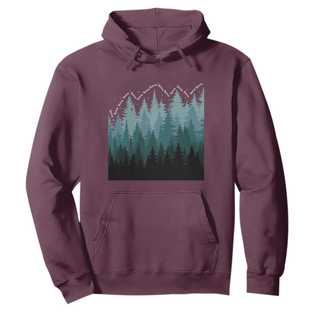 Hoa Hoa Hoa Hoodie Twilight Lover Pine Forest Cozy TS14 Maroon Print Your Wear