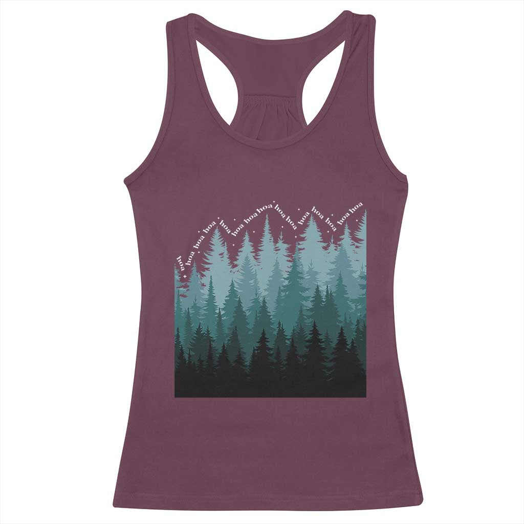 Hoa Hoa Hoa Racerback Tank Top Twilight Lover Pine Forest Cozy TS14 Maroon Print Your Wear