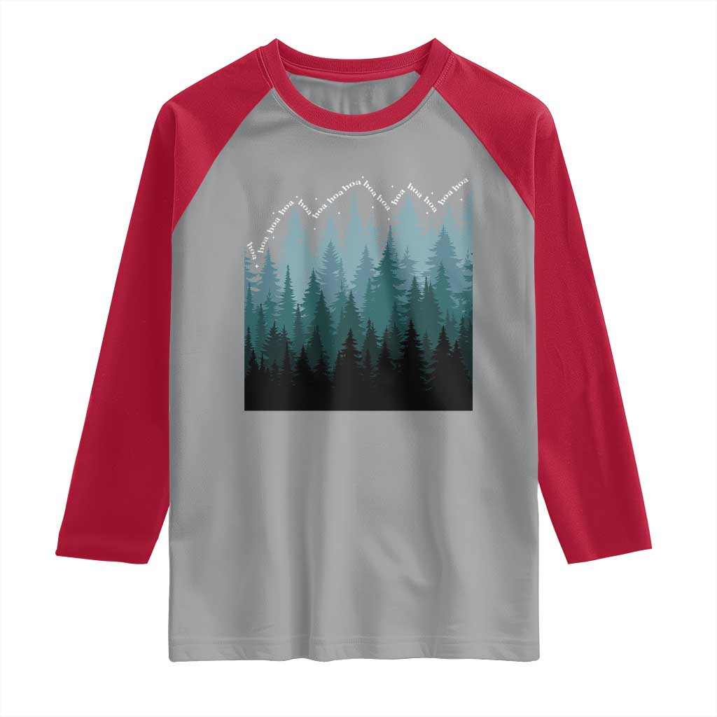Hoa Hoa Hoa Raglan Shirt Twilight Lover Pine Forest Cozy TS14 Sport Gray Red Print Your Wear