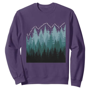 Hoa Hoa Hoa Sweatshirt Twilight Lover Pine Forest Cozy TS14 Purple Print Your Wear