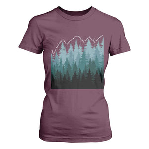 Hoa Hoa Hoa T Shirt For Women Twilight Lover Pine Forest Cozy TS14 Maroon Print Your Wear