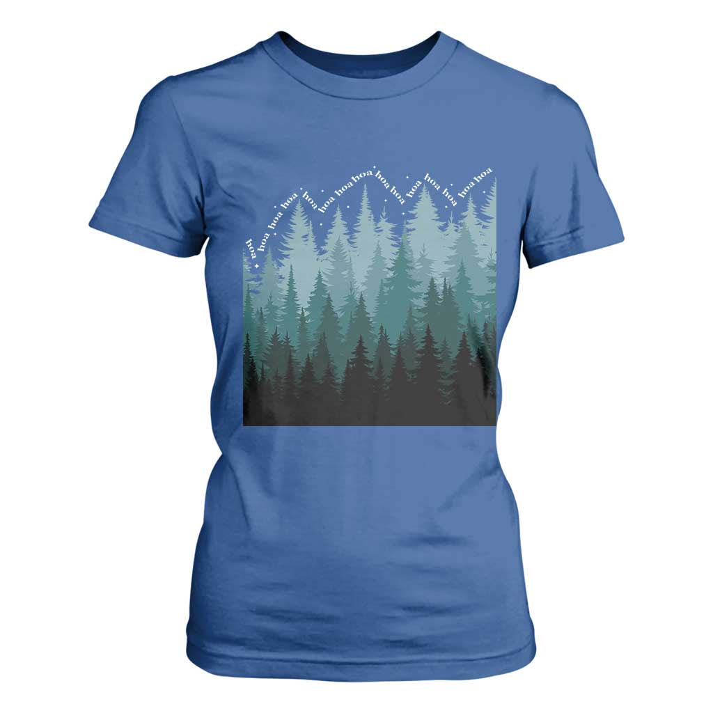 Hoa Hoa Hoa T Shirt For Women Twilight Lover Pine Forest Cozy TS14 Royal Blue Print Your Wear