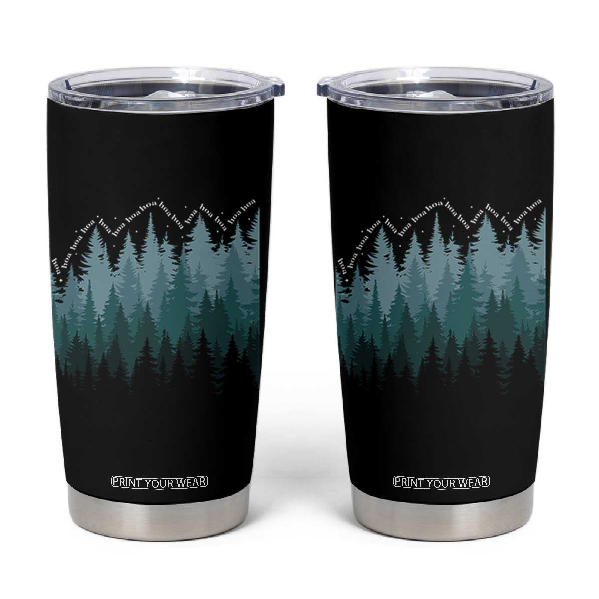 Hoa Hoa Hoa Tumbler Cup Twilight Lover Pine Forest Cozy TS14 Black Print Your Wear