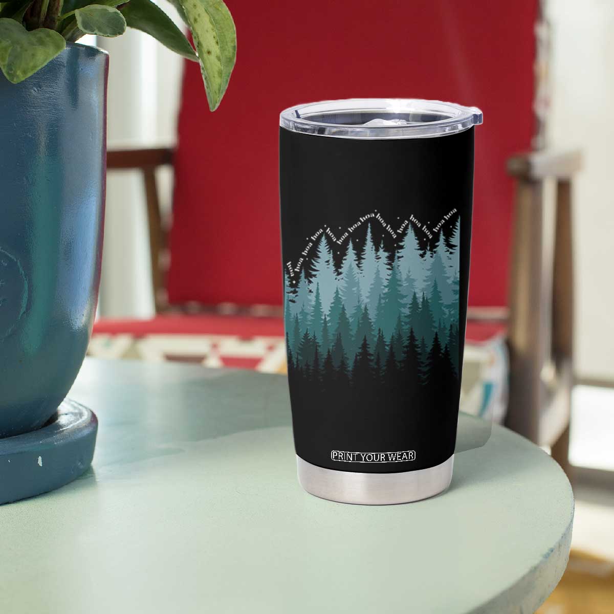 Hoa Hoa Hoa Tumbler Cup Twilight Lover Pine Forest Cozy TS14 Print Your Wear