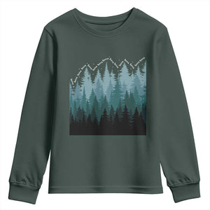 Hoa Hoa Hoa Youth Sweatshirt Twilight Lover Pine Forest Cozy TS14 Dark Forest Green Print Your Wear