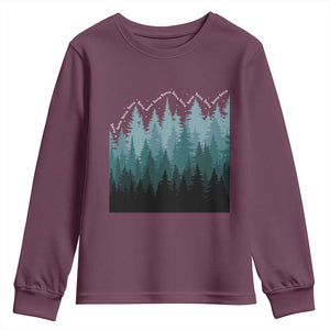 Hoa Hoa Hoa Youth Sweatshirt Twilight Lover Pine Forest Cozy TS14 Maroon Print Your Wear