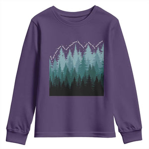 Hoa Hoa Hoa Youth Sweatshirt Twilight Lover Pine Forest Cozy TS14 Purple Print Your Wear