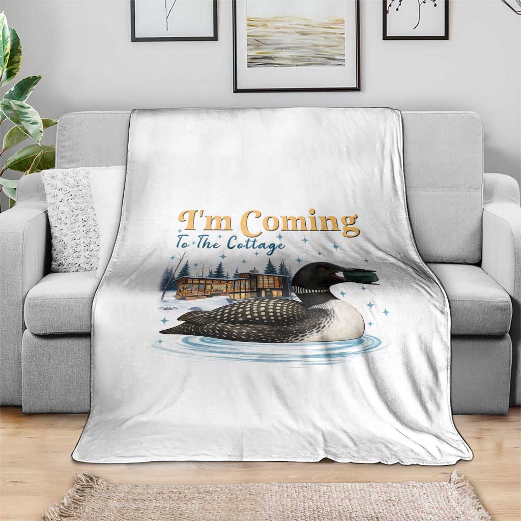 I Am Coming To The Cottage Throw Blanket Stupid Canadian Wolf Bird TS14 Print Your Wear