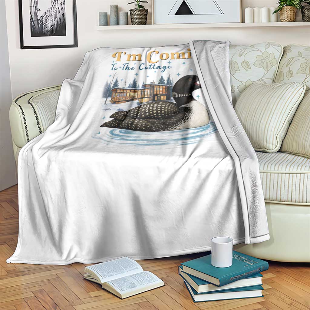 I Am Coming To The Cottage Throw Blanket Stupid Canadian Wolf Bird TS14 Print Your Wear