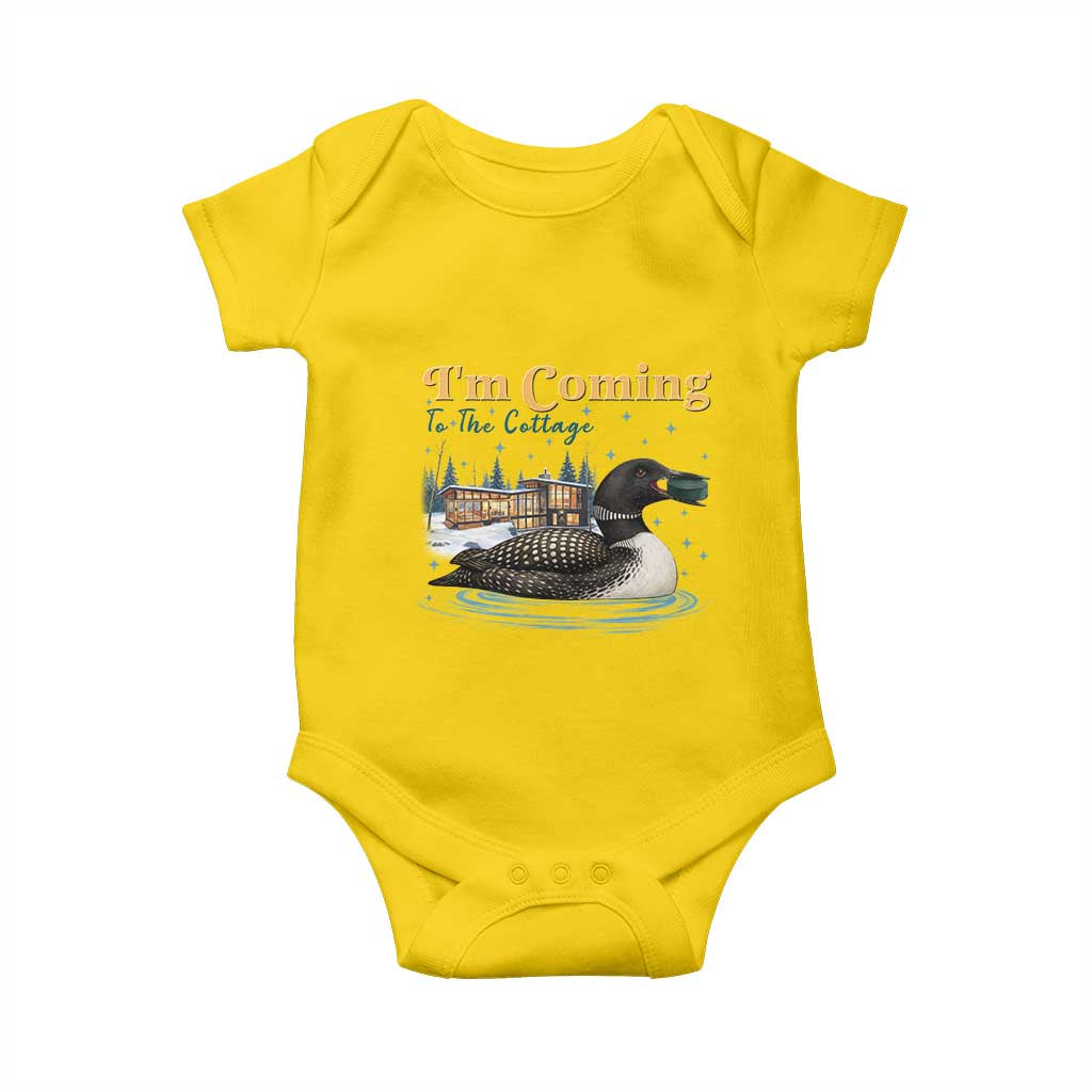 I Am Coming To The Cottage Baby Onesie Stupid Canadian Wolf Bird TS14 Daisy Print Your Wear