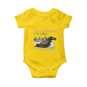 I Am Coming To The Cottage Baby Onesie Stupid Canadian Wolf Bird TS14 Daisy Print Your Wear