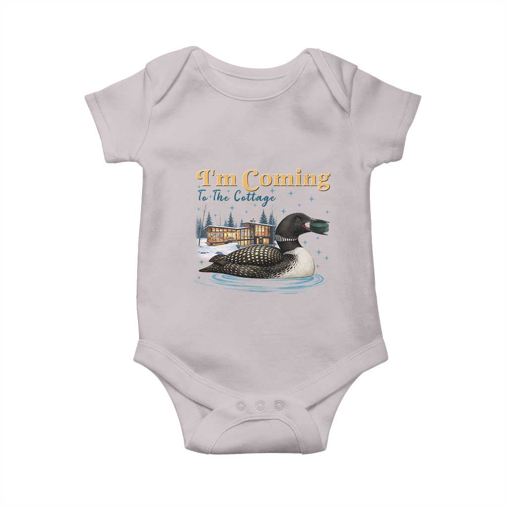 I Am Coming To The Cottage Baby Onesie Stupid Canadian Wolf Bird TS14 Ice Gray Print Your Wear