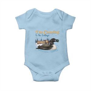 I Am Coming To The Cottage Baby Onesie Stupid Canadian Wolf Bird TS14 Light Blue Print Your Wear