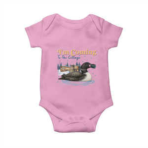 I Am Coming To The Cottage Baby Onesie Stupid Canadian Wolf Bird TS14 Light Pink Print Your Wear