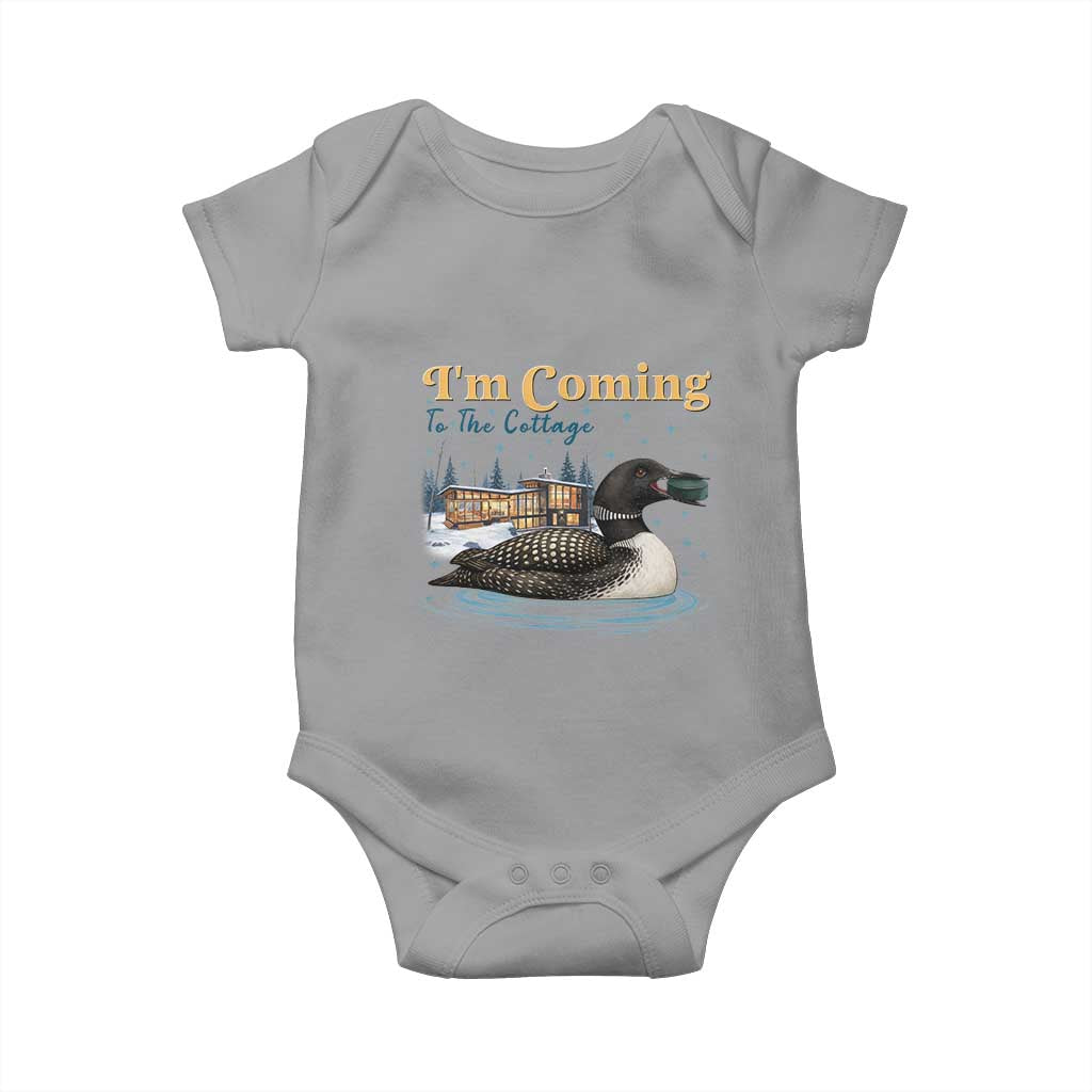 I Am Coming To The Cottage Baby Onesie Stupid Canadian Wolf Bird TS14 Sport Gray Print Your Wear