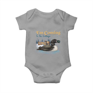 I Am Coming To The Cottage Baby Onesie Stupid Canadian Wolf Bird TS14 Sport Gray Print Your Wear