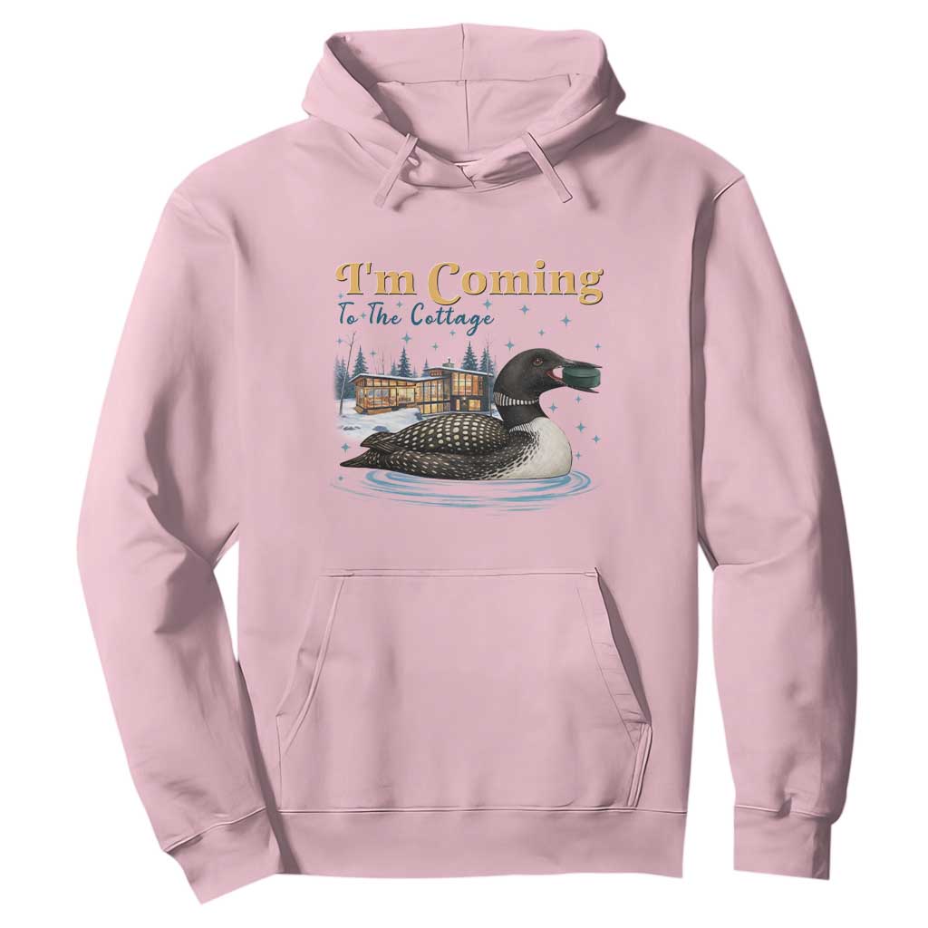 I Am Coming To The Cottage Hoodie Stupid Canadian Wolf Bird TS14 Light Pink Print Your Wear