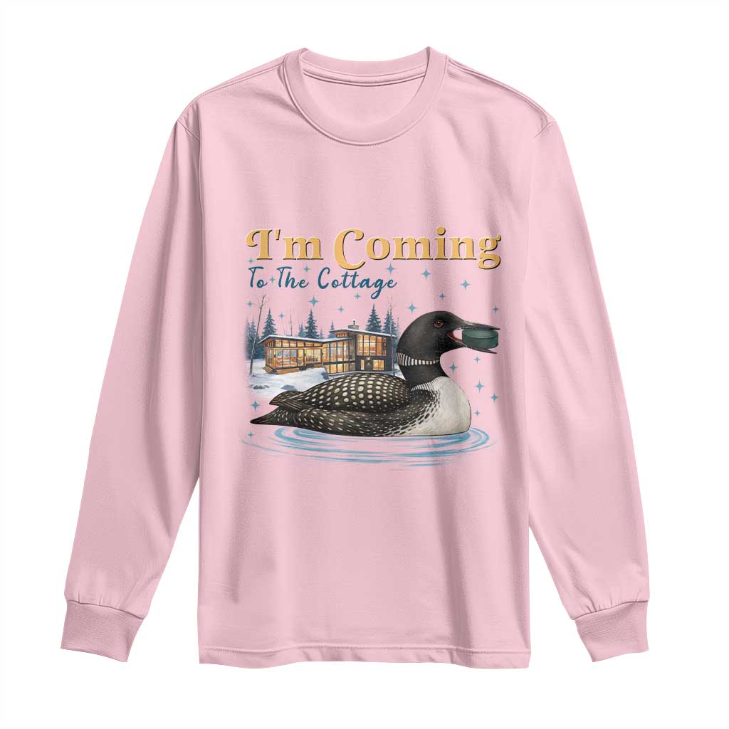 I Am Coming To The Cottage Long Sleeve Shirt Stupid Canadian Wolf Bird TS14 Light Pink Print Your Wear