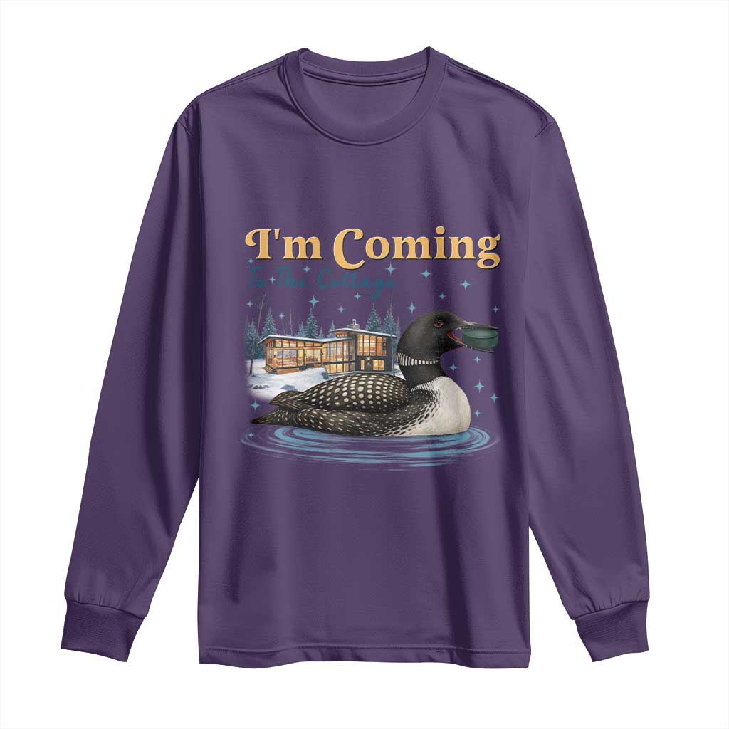 I Am Coming To The Cottage Long Sleeve Shirt Stupid Canadian Wolf Bird TS14 Purple Print Your Wear
