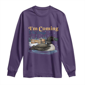 I Am Coming To The Cottage Long Sleeve Shirt Stupid Canadian Wolf Bird TS14 Purple Print Your Wear