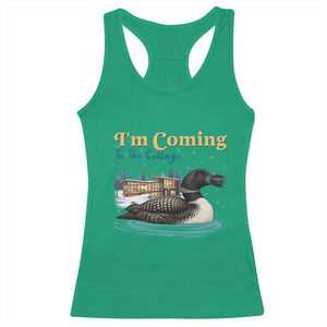 I Am Coming To The Cottage Racerback Tank Top Stupid Canadian Wolf Bird TS14 Irish Green Print Your Wear
