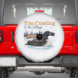 I Am Coming To The Cottage Spare Tire Cover Stupid Canadian Wolf Bird TS14 White Print Your Wear