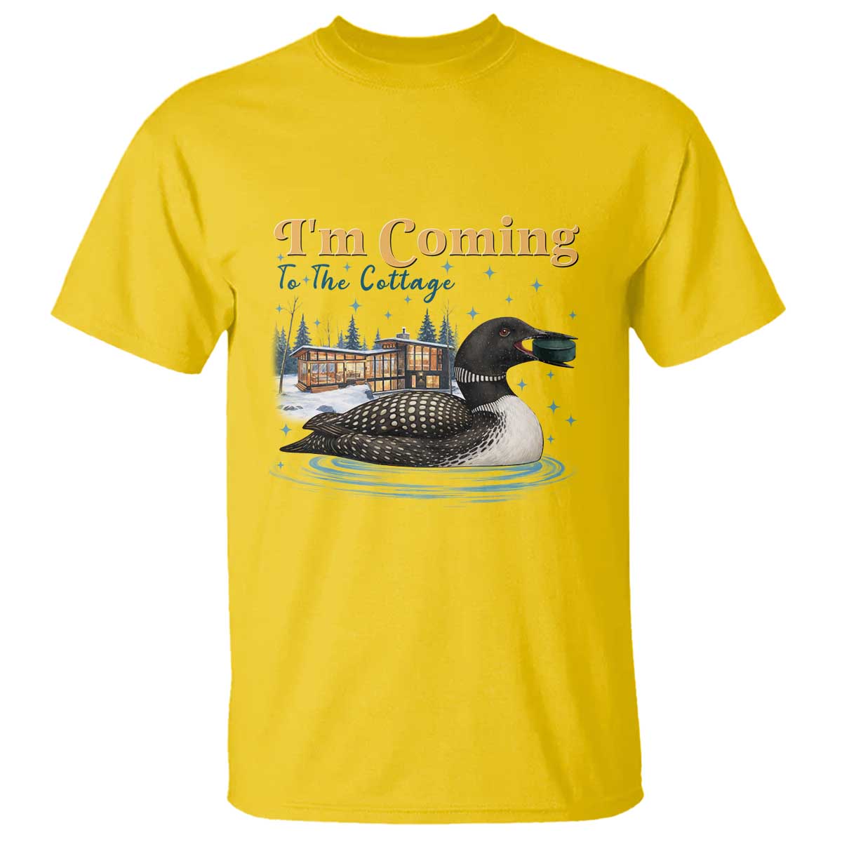 I Am Coming To The Cottage T Shirt Stupid Canadian Wolf Bird TS14 Daisy Print Your Wear
