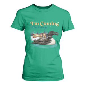 I Am Coming To The Cottage T Shirt For Women Stupid Canadian Wolf Bird TS14 Irish Green Print Your Wear