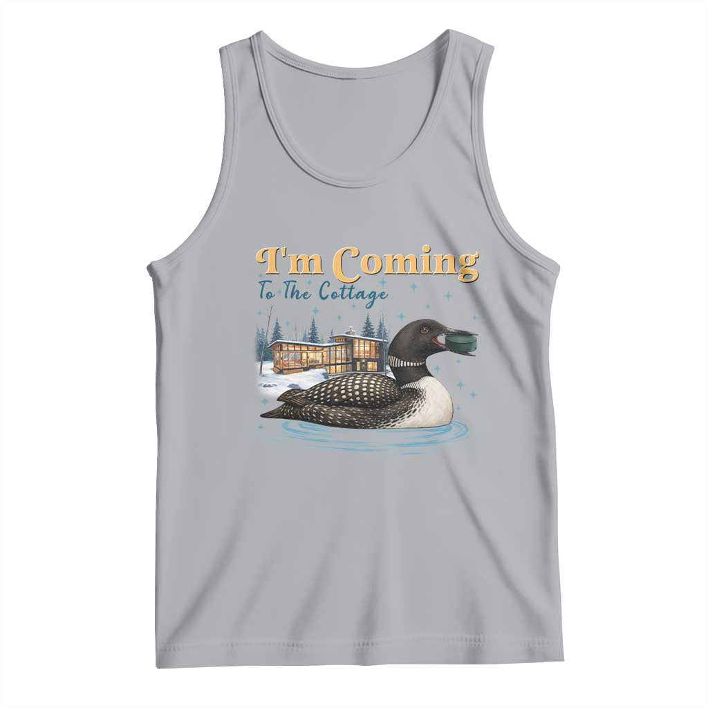 I Am Coming To The Cottage Tank Top Stupid Canadian Wolf Bird TS14 Athletic Heather Print Your Wear
