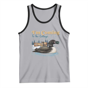 I Am Coming To The Cottage Tank Top Stupid Canadian Wolf Bird TS14 Athletic Heather Black Print Your Wear