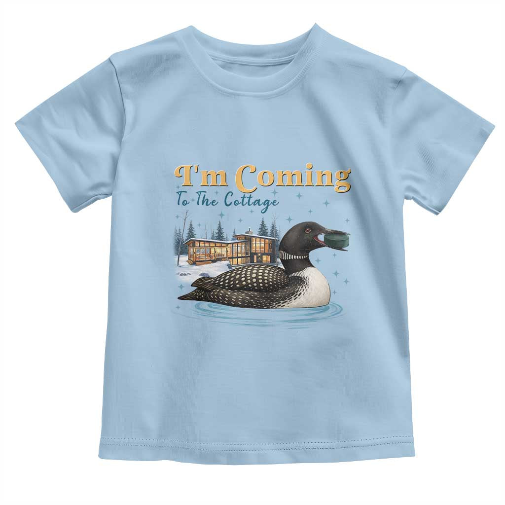 I Am Coming To The Cottage Toddler T Shirt Stupid Canadian Wolf Bird TS14 Light Blue Print Your Wear