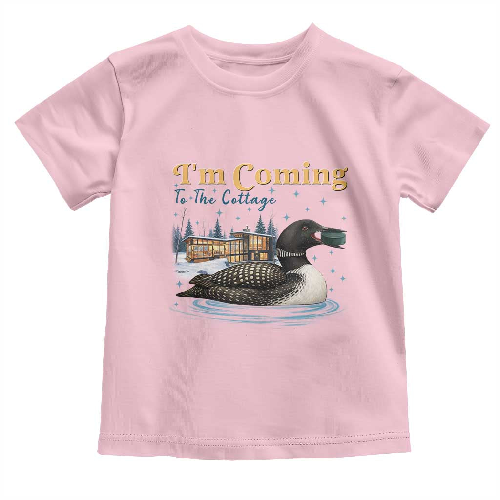 I Am Coming To The Cottage Toddler T Shirt Stupid Canadian Wolf Bird TS14 Light Pink Print Your Wear