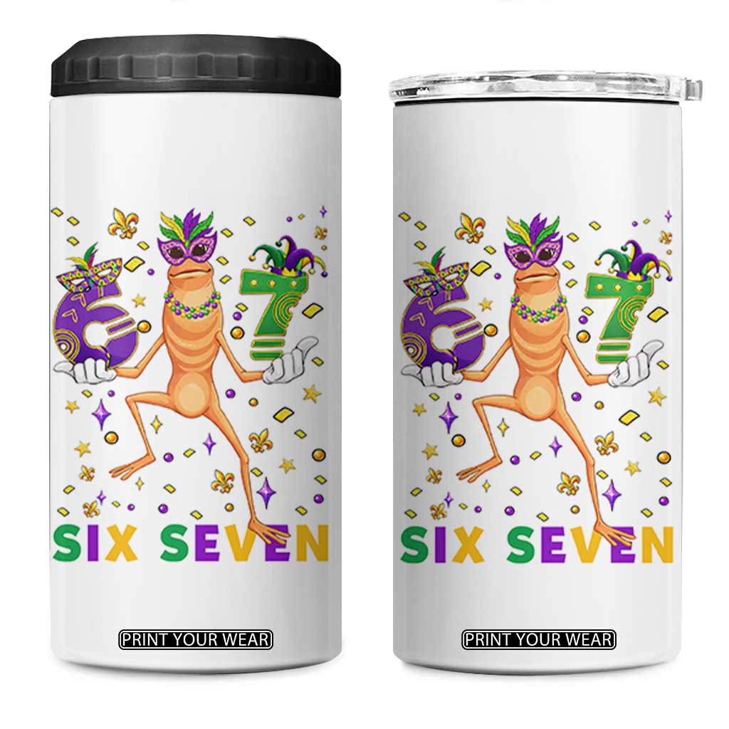 67 Mardi Gras 4 in 1 Can Cooler Tumbler Marcus The Worm Carnival Trendy Meme TS14 One Size: 16 oz White Print Your Wear