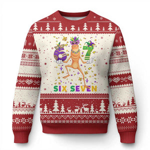 67 Mardi Gras Ugly Christmas Sweater Marcus The Worm Carnival Trendy Meme TS14 Beige Red Print Your Wear