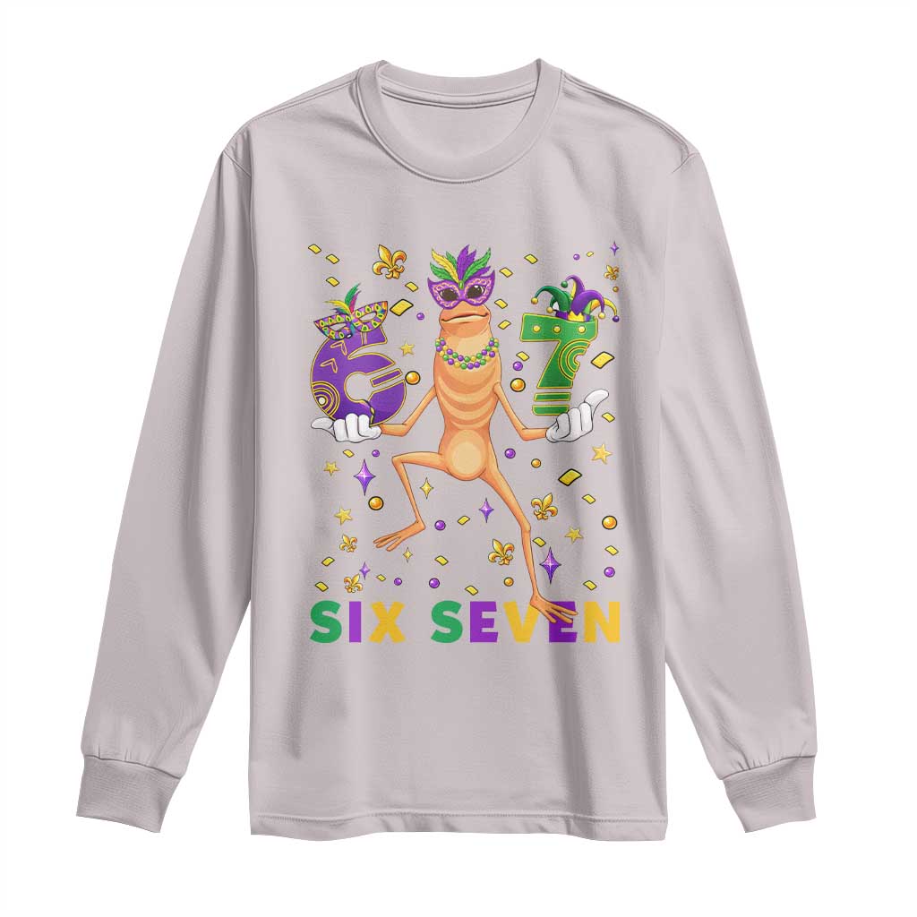 67 Mardi Gras Long Sleeve Shirt Marcus The Worm Carnival Trendy Meme TS14 Ice Gray Print Your Wear