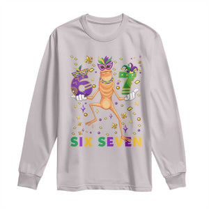 67 Mardi Gras Long Sleeve Shirt Marcus The Worm Carnival Trendy Meme TS14 Ice Gray Print Your Wear