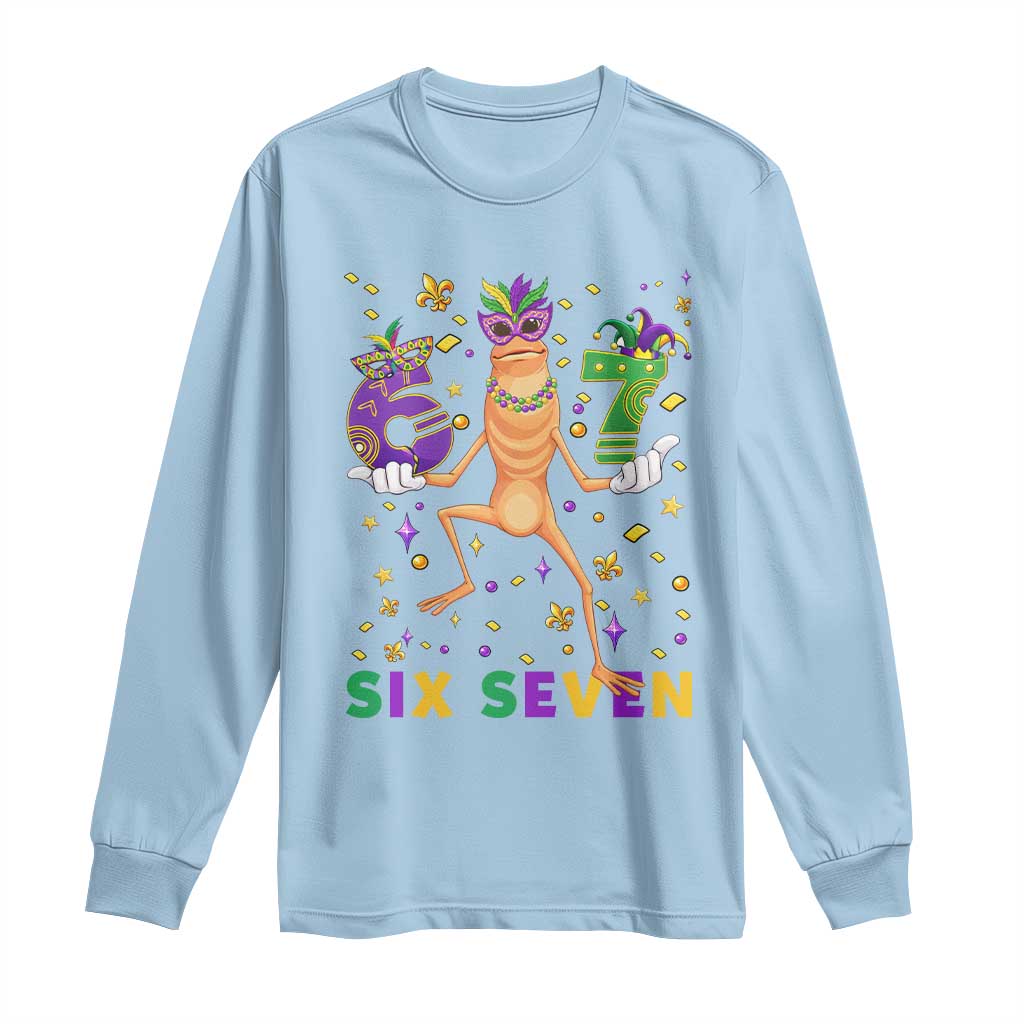 67 Mardi Gras Long Sleeve Shirt Marcus The Worm Carnival Trendy Meme TS14 Light Blue Print Your Wear