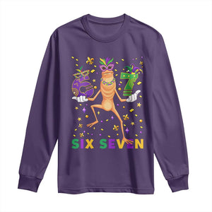 67 Mardi Gras Long Sleeve Shirt Marcus The Worm Carnival Trendy Meme TS14 Purple Print Your Wear