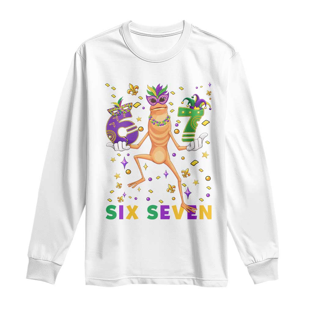67 Mardi Gras Long Sleeve Shirt Marcus The Worm Carnival Trendy Meme TS14 White Print Your Wear